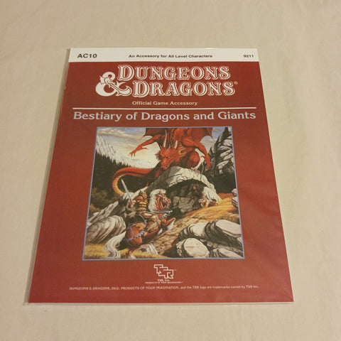 BECMI AC10 Bestiary of Dragons and Giants