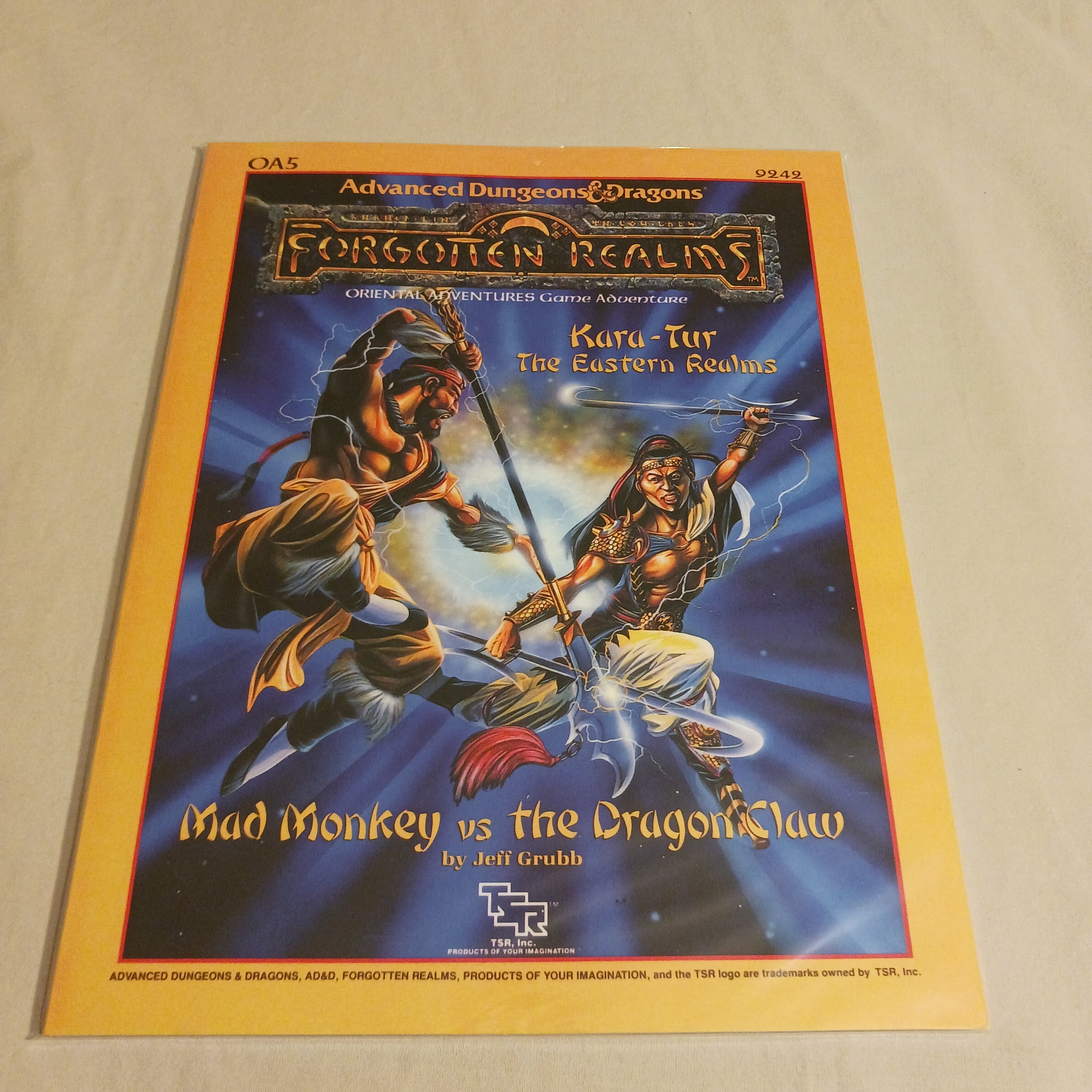 1st edition Oriental Adventures OA5 Kara-Tur The Eastern Realms Mad Monkey vs the Dragon Claw