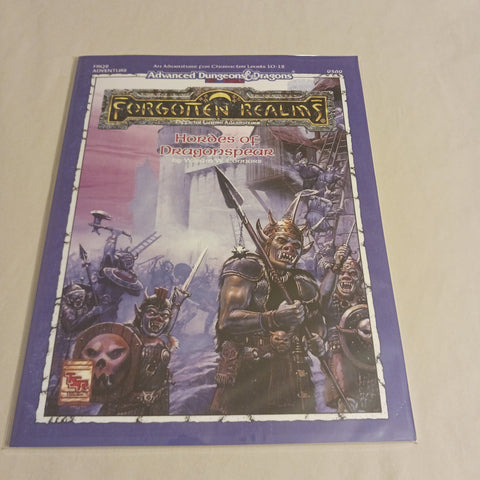 2nd edition Forgotten Realms FRQ2 Hordes of Dragonspear