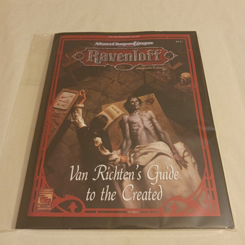 2nd edition Ravenloft Van Richten's Guide to the Created