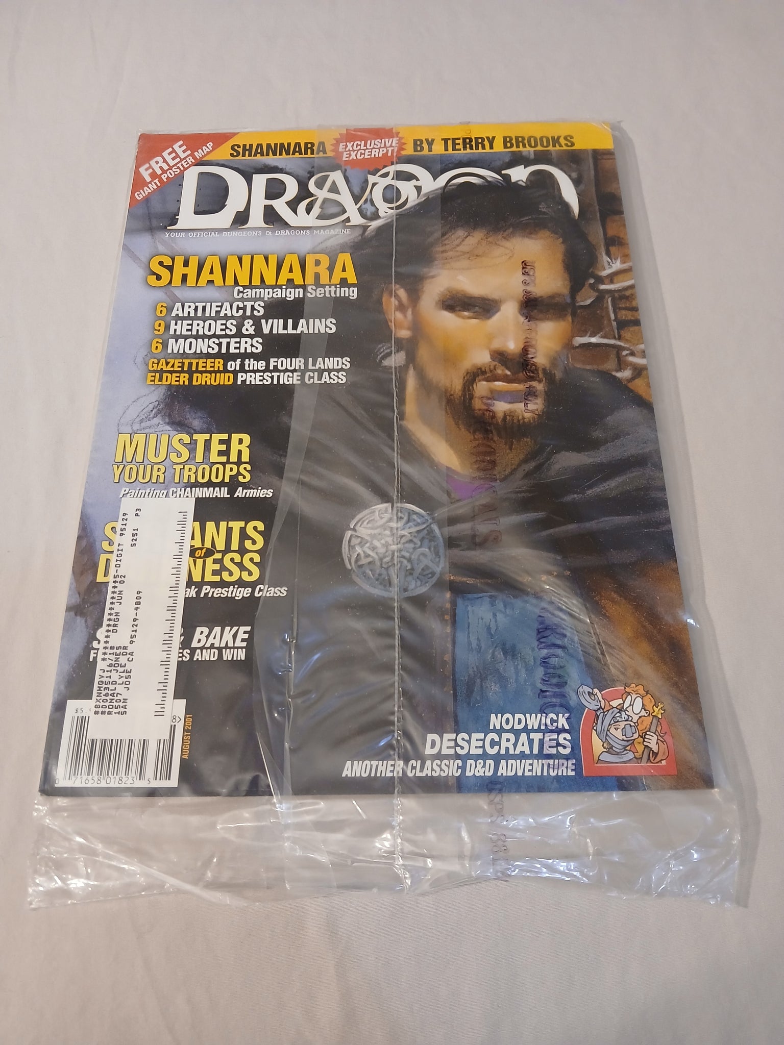 Dragon Magazine #286 with Shannara World Map