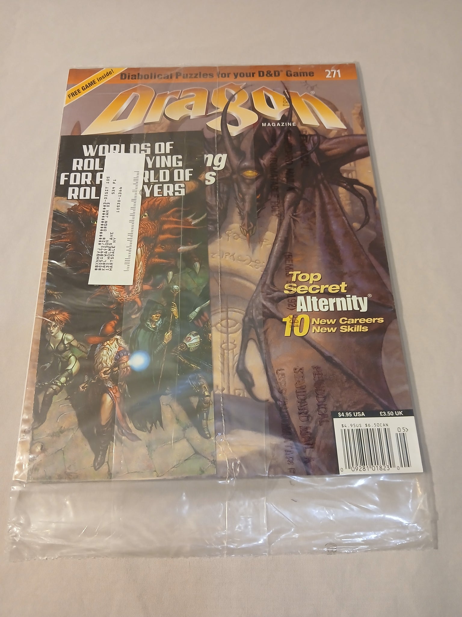 Dragon Magazine #271 with Colossus Poster