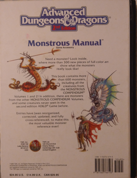 Monstrous Manual