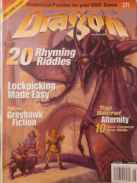 Dragon Magazine #271 with Colossus Poster