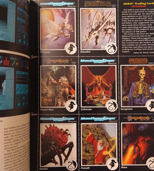 Dragon Magazine #171 with Trading Cards