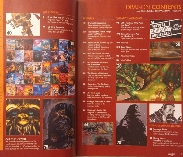 Dragon Magazine #300 with Vile Darkness insert