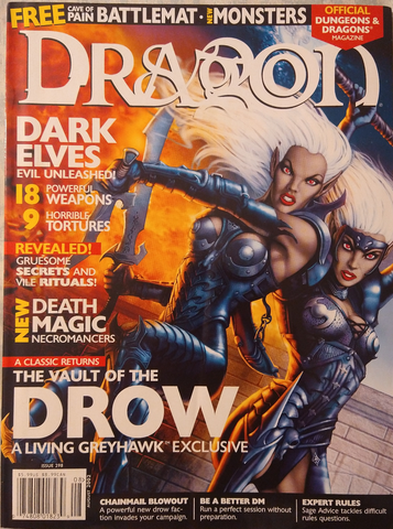 Dragon Magazine #298 with Cave of Pain Battlemat!