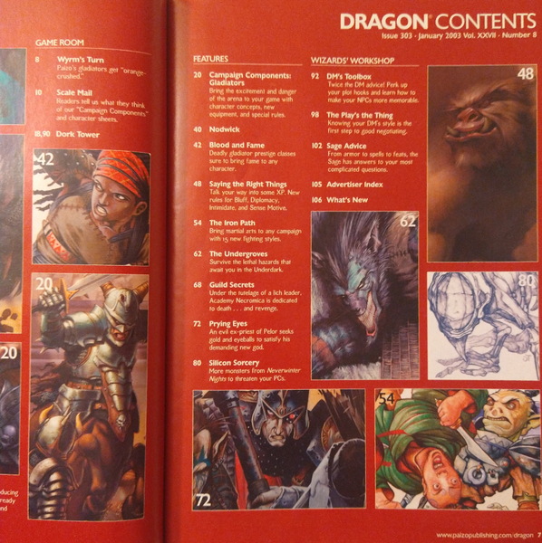 Dragon Magazine #303 with Arena Battle Mat