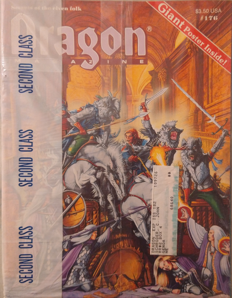 Dragon Magazine #176 in shrink with Poster