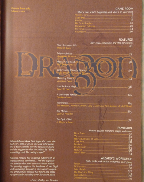 Dragon Magazine #280 with Dungeon Tiles