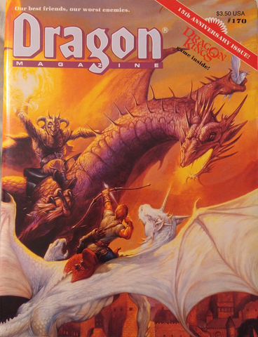 Dragon Magazine #170 with mini-game insert