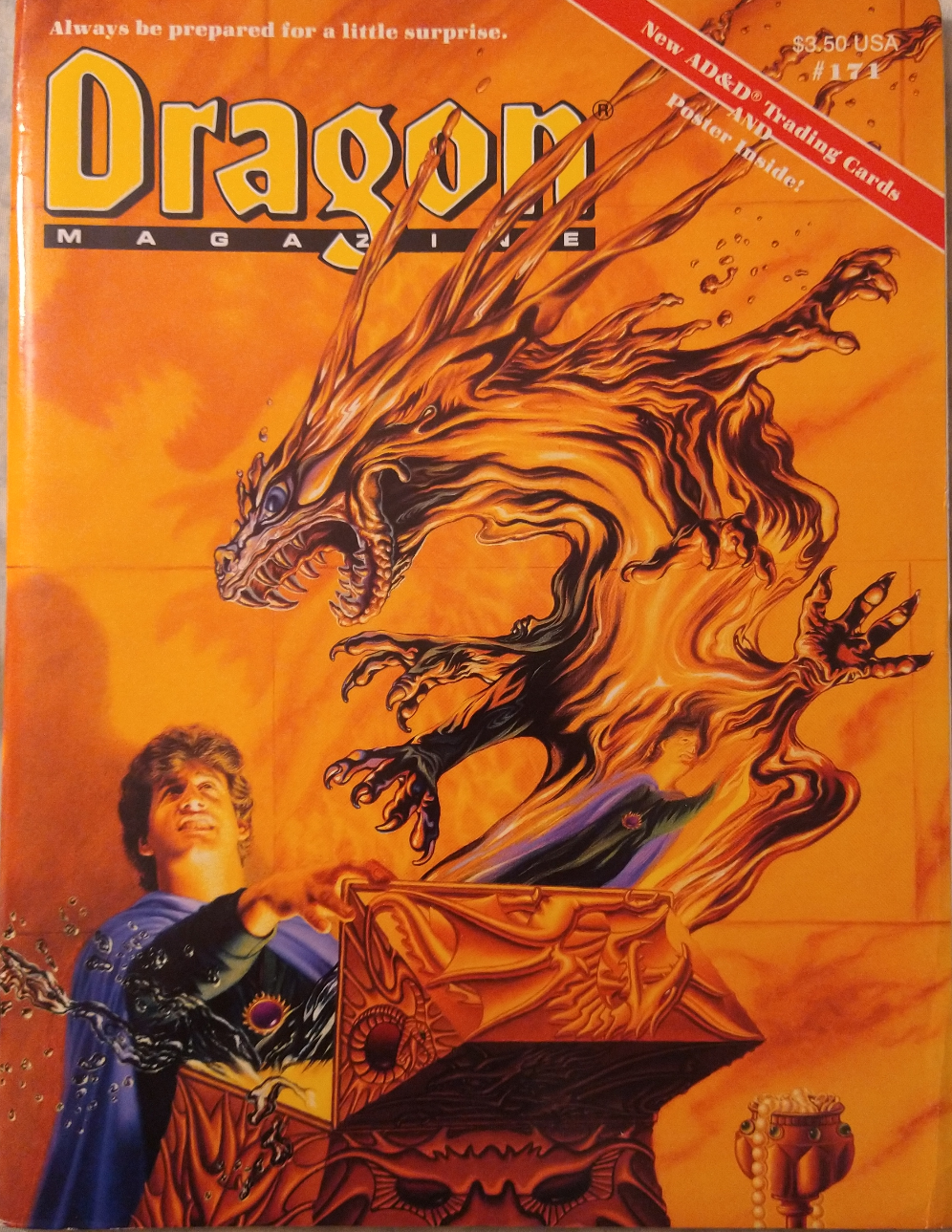 Dragon Magazine #171 with Trading Cards