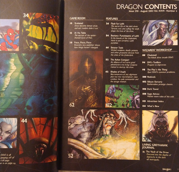 Dragon Magazine #298 with Cave of Pain Battlemat!