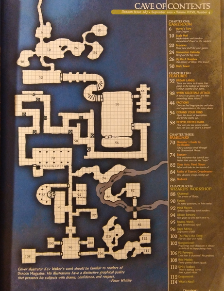 Dragon Magazine #287 with Forgotten Realms foldout map