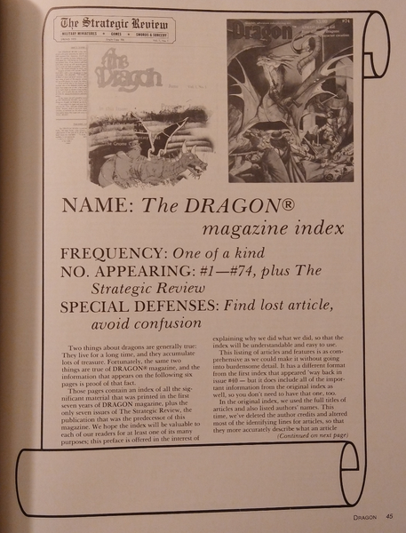 Dragon Magazine #76 with Index