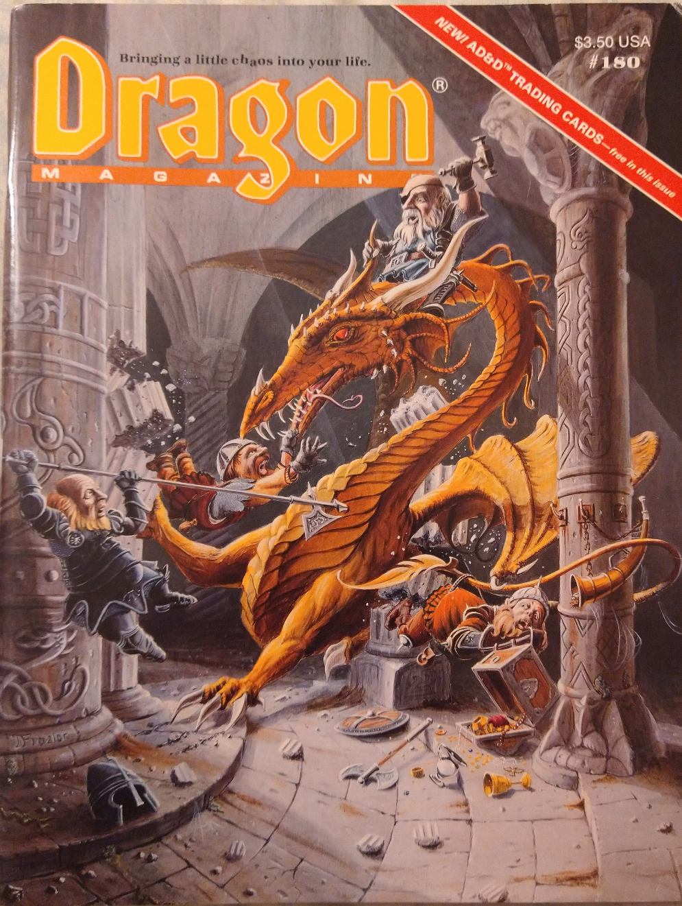 Dragon Magazine #180 with Trading Cards